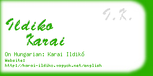 ildiko karai business card